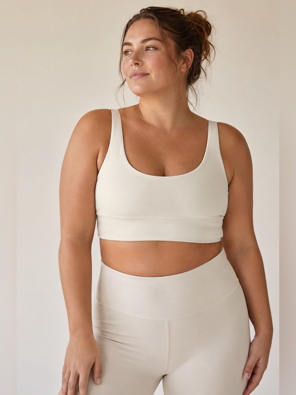 Outdoor Voices FreeForm Scoop Sports Bra Milk Stone 3X NWT Low Support